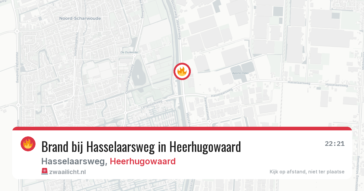 Brand bij Hasselaarsweg in Heerhugowaard — 5 mei 2026