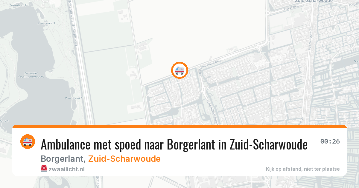 Ambulance met spoed naar Borgerlant in Zuid-Scharwoude — 28 mei 2026