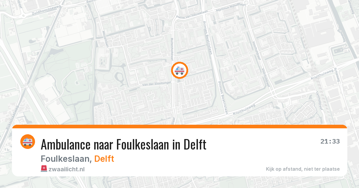 Ambulance naar Foulkeslaan in Delft — 17 jun 2026