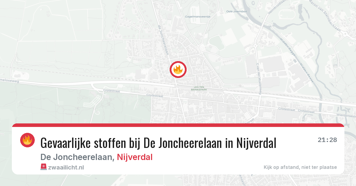 Gevaarlijke stoffen bij De Joncheerelaan in Nijverdal — 1 aug 2026