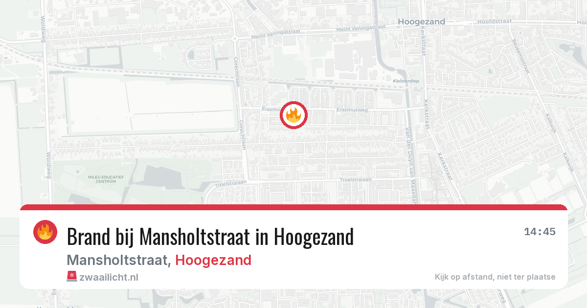 Brand bij Mansholtstraat in Hoogezand — 30 jun 2026