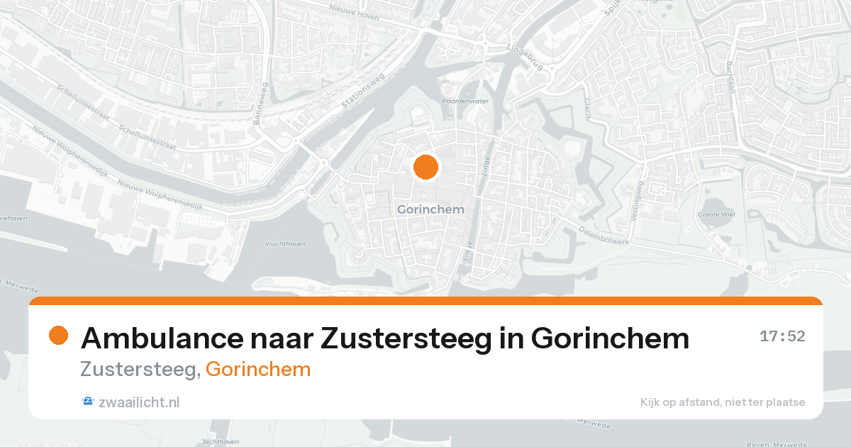 Ambulance naar Zustersteeg in Gorinchem — 20 aug 2026