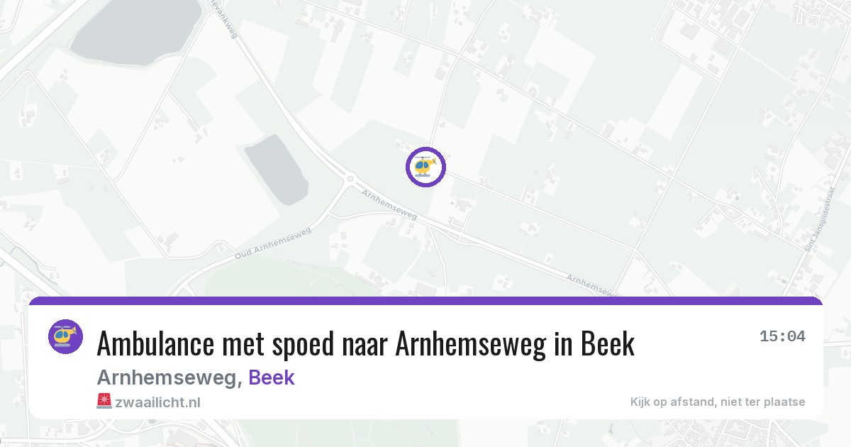 Ambulance met spoed naar Arnhemseweg in Beek — 22 jun 2026