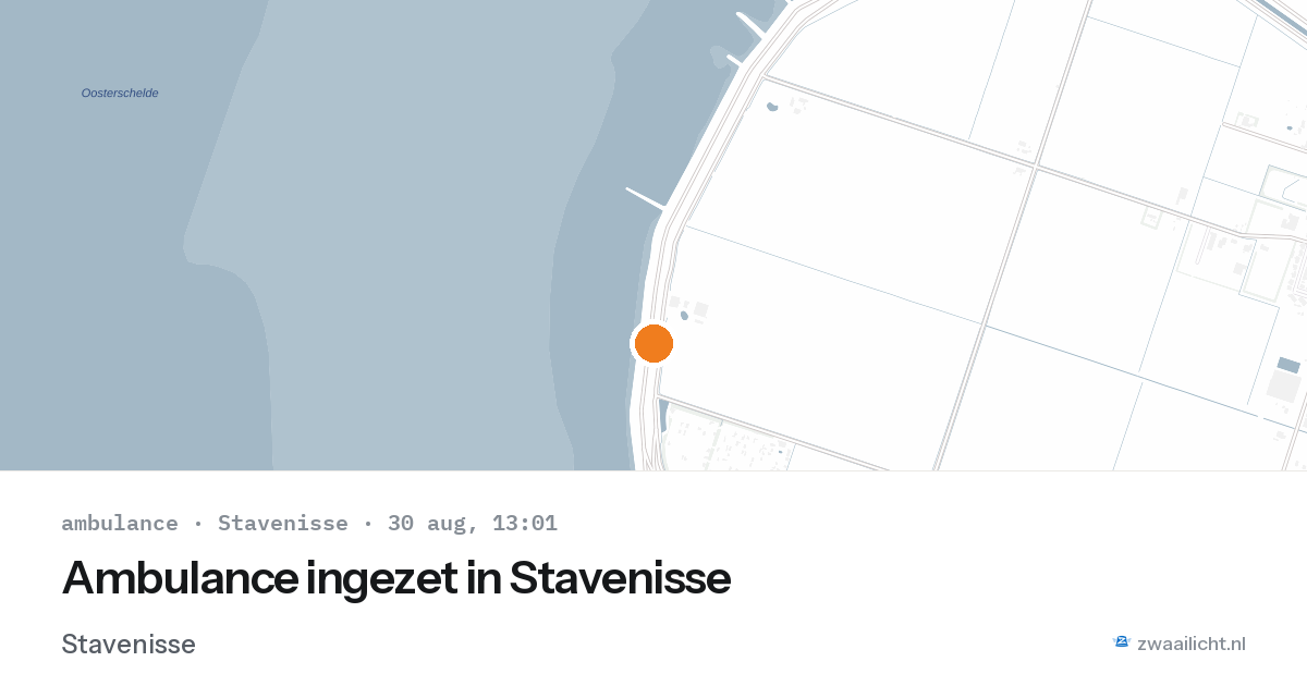 Ambulance ingezet in Stavenisse — 30 aug 2026