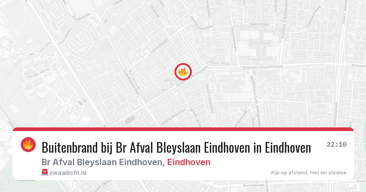 Buitenbrand bij Br Afval Bleyslaan Eindhoven in Eindhoven — 3 aug 2026