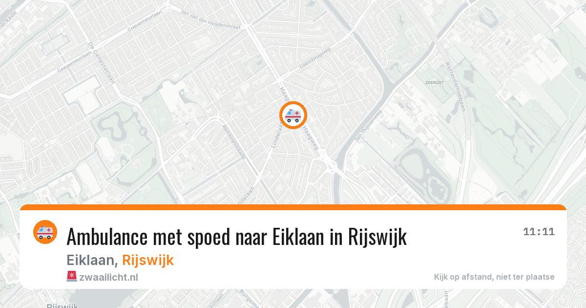 Ambulance met spoed naar Eiklaan in Rijswijk — 1 apr 2026