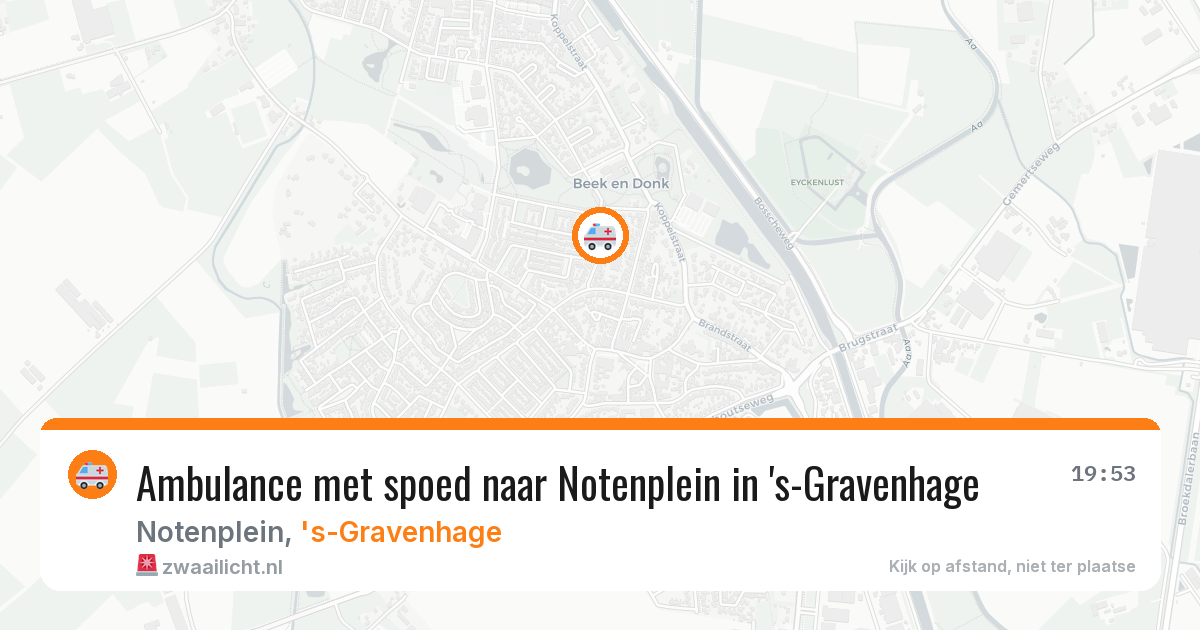Ambulance met spoed naar Notenplein in 's-Gravenhage — 14 mrt 2026