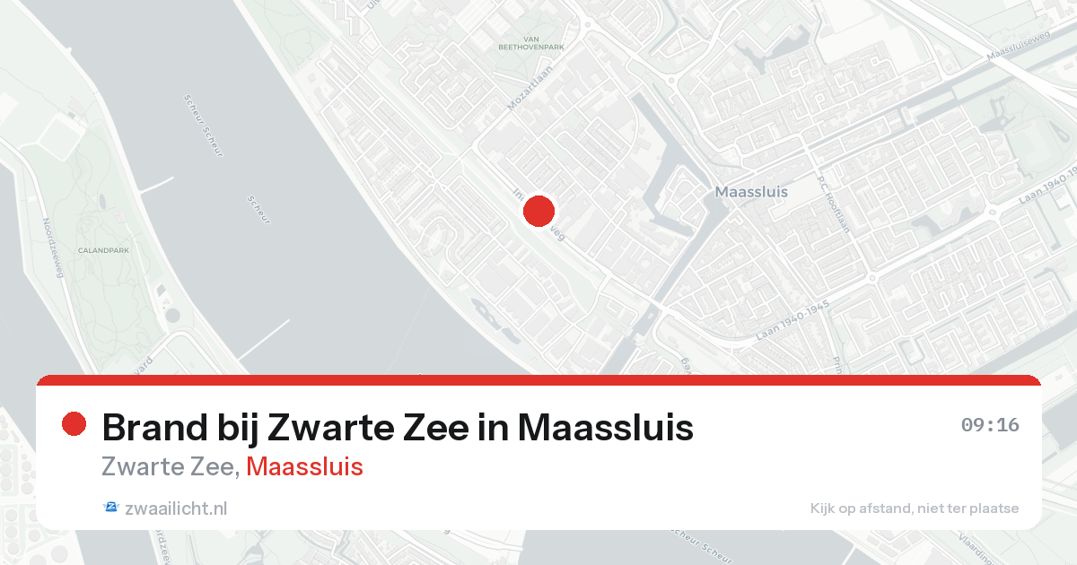 Brand bij Zwarte Zee in Maassluis — 26 aug 2026