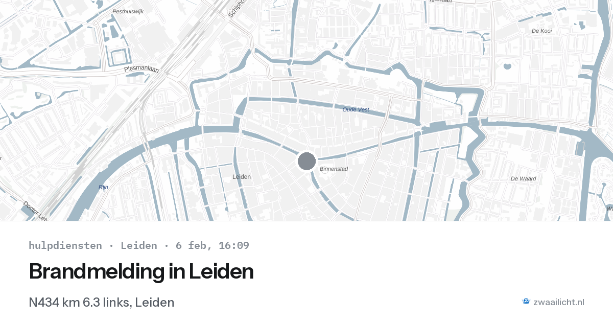 Brandmelding in Leiden — 6 feb 2026