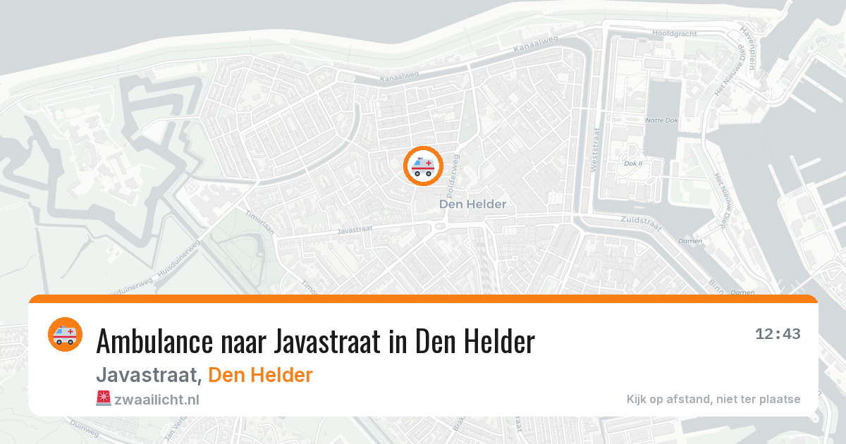 Ambulance naar Javastraat in Den Helder — 5 aug 2026