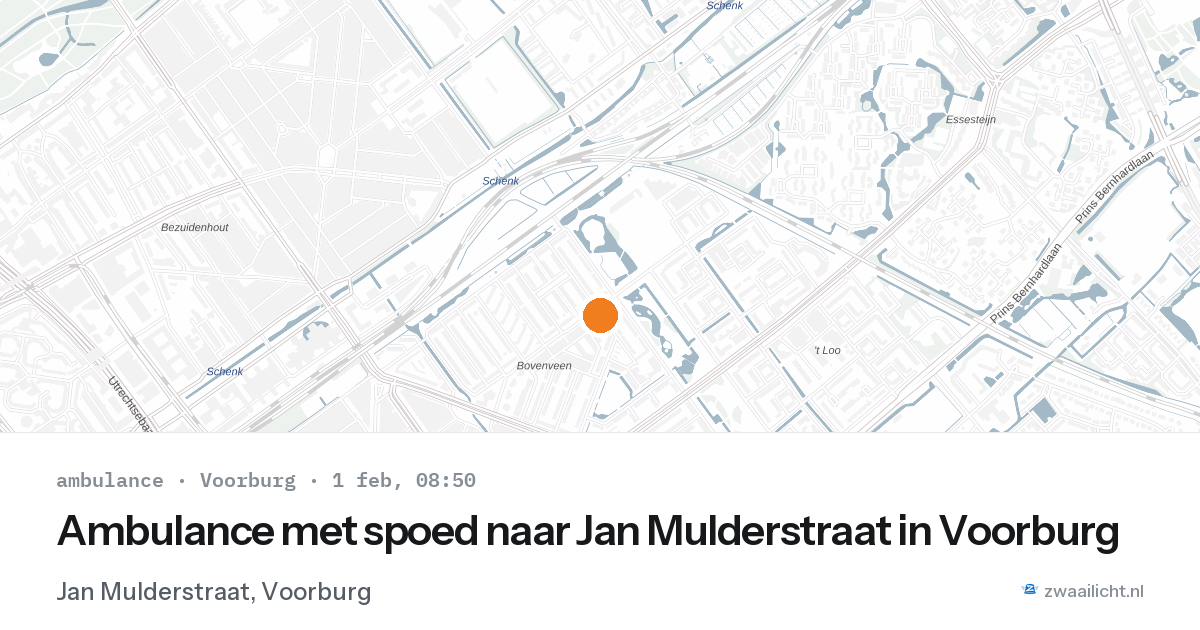 Ambulance met spoed naar Jan Mulderstraat in Voorburg — 1 feb 2026