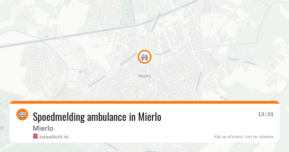 Spoedmelding ambulance in Mierlo — 22 jan 2026