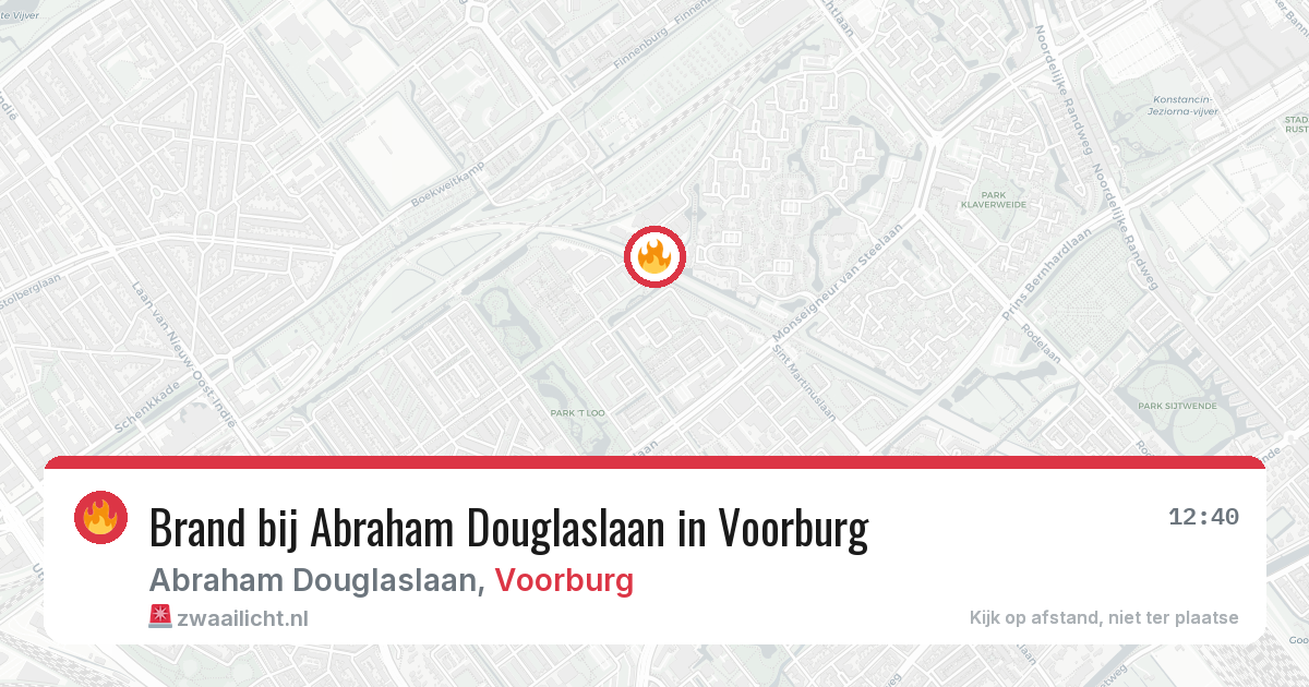 Brand bij Abraham Douglaslaan in Voorburg — 20 jun 2026