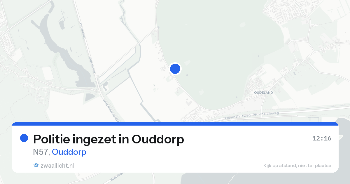 Politie ingezet in Ouddorp — 23 aug 2026 | 🚨 Zwaailicht.nl
