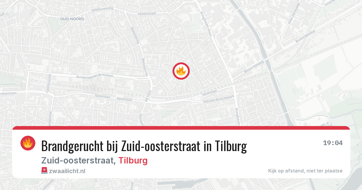 Brandgerucht bij Zuid-oosterstraat in Tilburg — 4 jul 2026