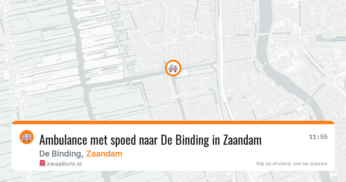 Ambulance met spoed naar De Binding in Zaandam — 9 feb 2026