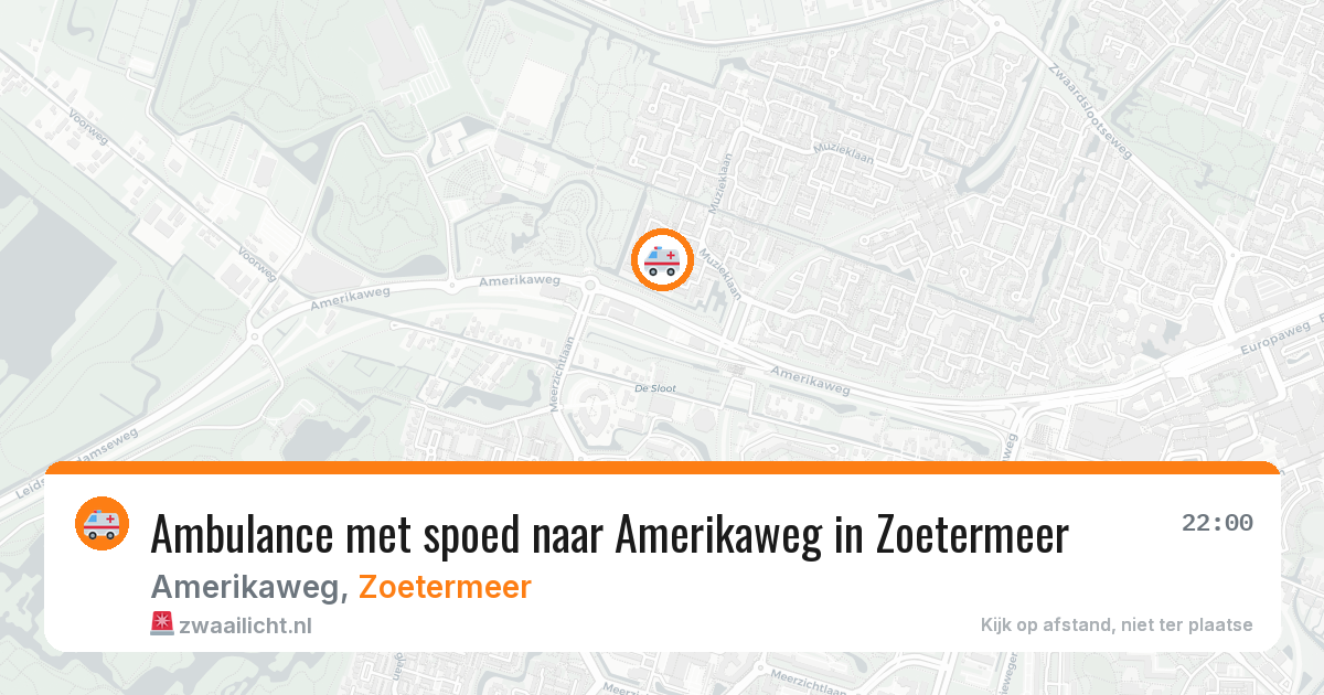 Ambulance met spoed naar Amerikaweg in Zoetermeer — 30 mei 2026
