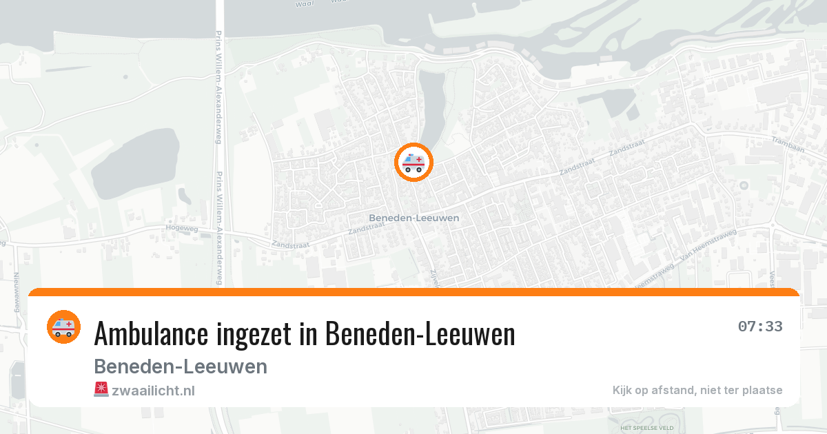 Ambulance ingezet in Beneden-Leeuwen — 28 mei 2026