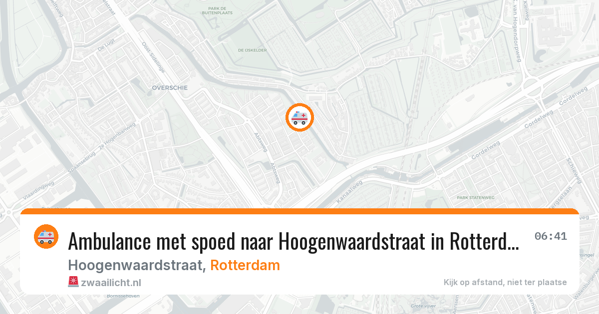 Ambulance met spoed naar Hoogenwaardstraat in Rotterdam — 31 mei 2026