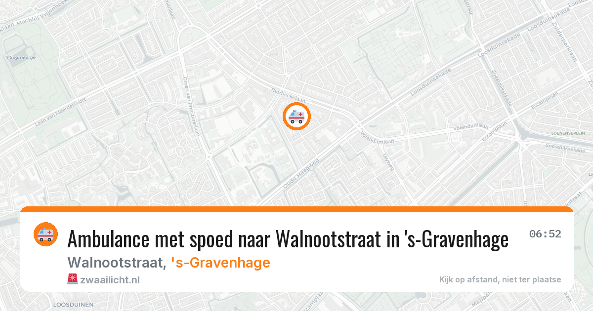 Ambulance met spoed naar Walnootstraat in 's-Gravenhage — 2 mei 2026