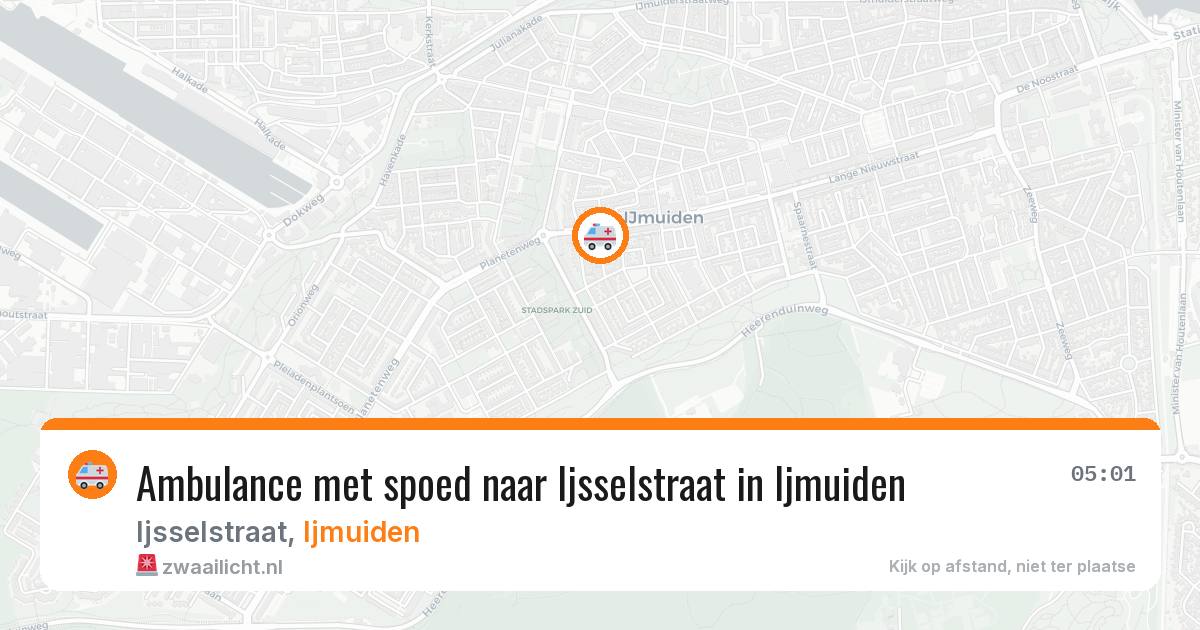 Ambulance met spoed naar Ijsselstraat in Ijmuiden — 4 apr 2026