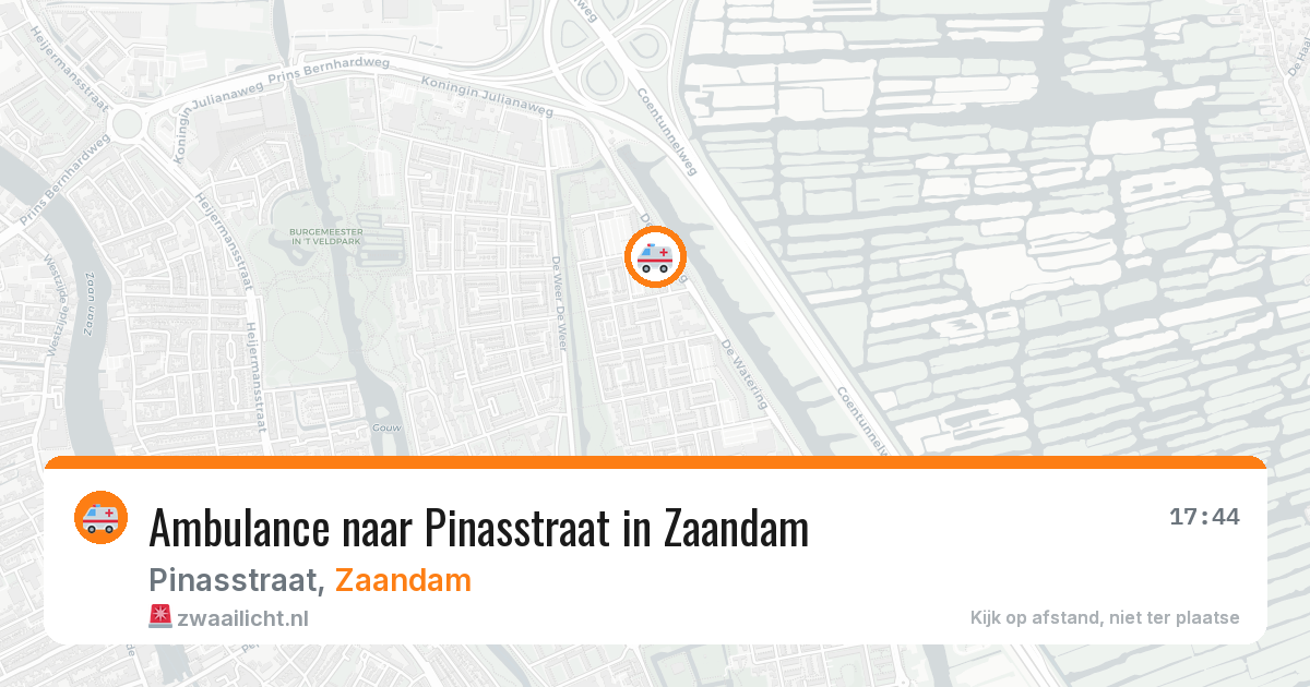 Ambulance naar Pinasstraat in Zaandam — 21 mrt 2026