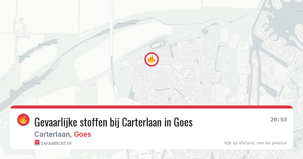 Gevaarlijke stoffen bij Carterlaan in Goes — 3 mei 2026