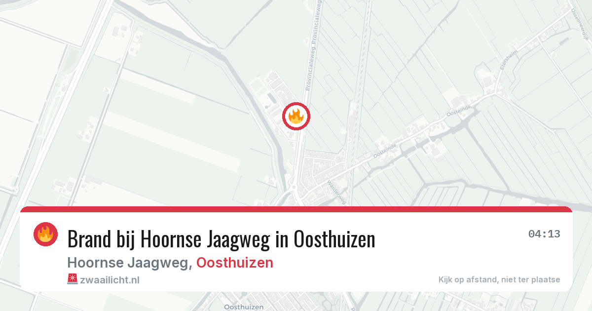 Brand bij Hoornse Jaagweg in Oosthuizen — 31 jul 2026