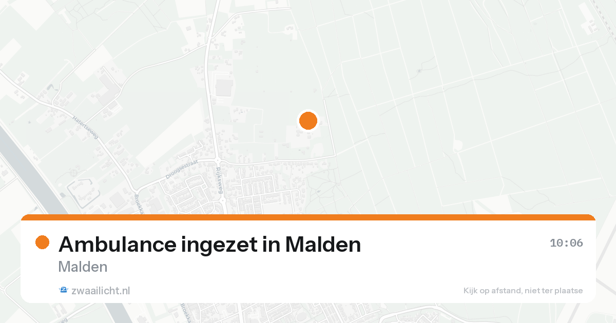 Ambulance ingezet in Malden — 19 aug 2026