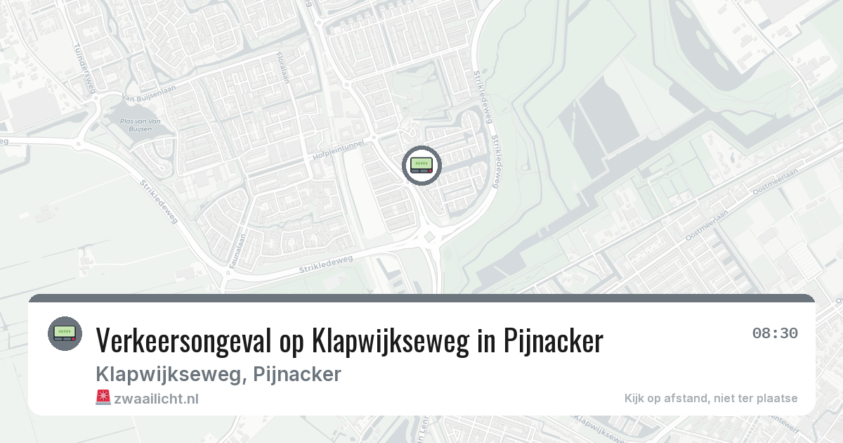 Verkeersongeval op Klapwijkseweg in Pijnacker — 26 feb 2026