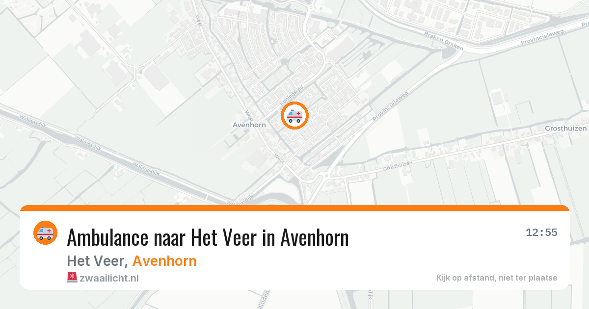 Ambulance naar Het Veer in Avenhorn — 22 mrt 2026