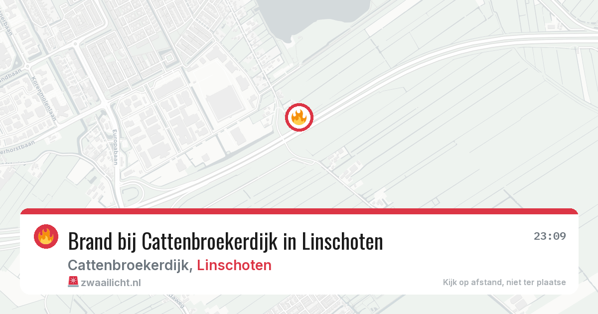 Brand bij Cattenbroekerdijk in Linschoten — 9 jul 2026