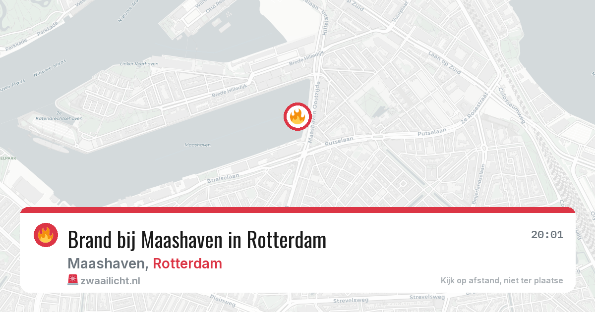 Brand bij Maashaven in Rotterdam — 30 jun 2026
