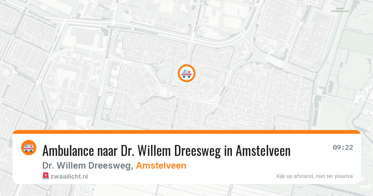 Ambulance naar Dr. Willem Dreesweg in Amstelveen — 7 apr 2026