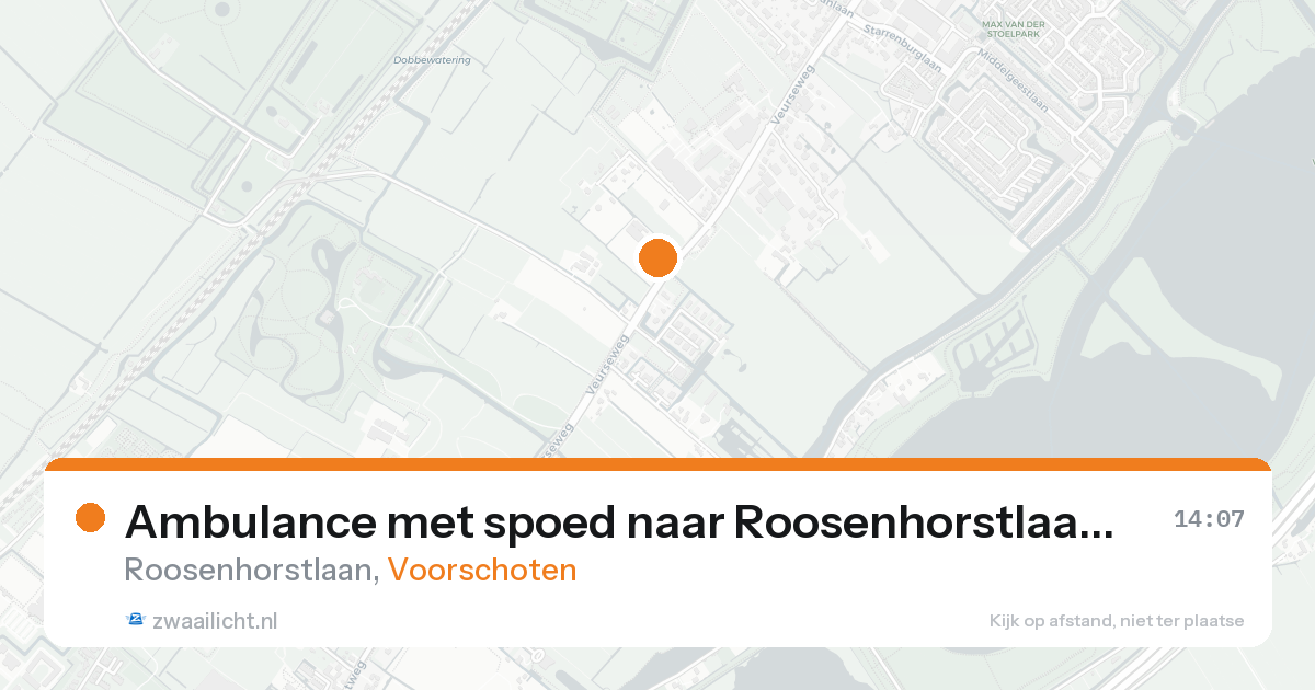 Ambulance met spoed naar Roosenhorstlaan in Voorschoten — 16 mei 2026