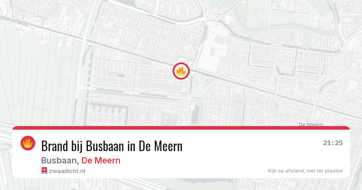 Brand bij Busbaan in De Meern — 23 jun 2026