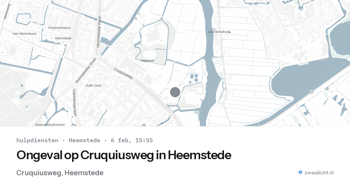 Ongeval op Cruquiusweg in Heemstede — 6 feb 2026