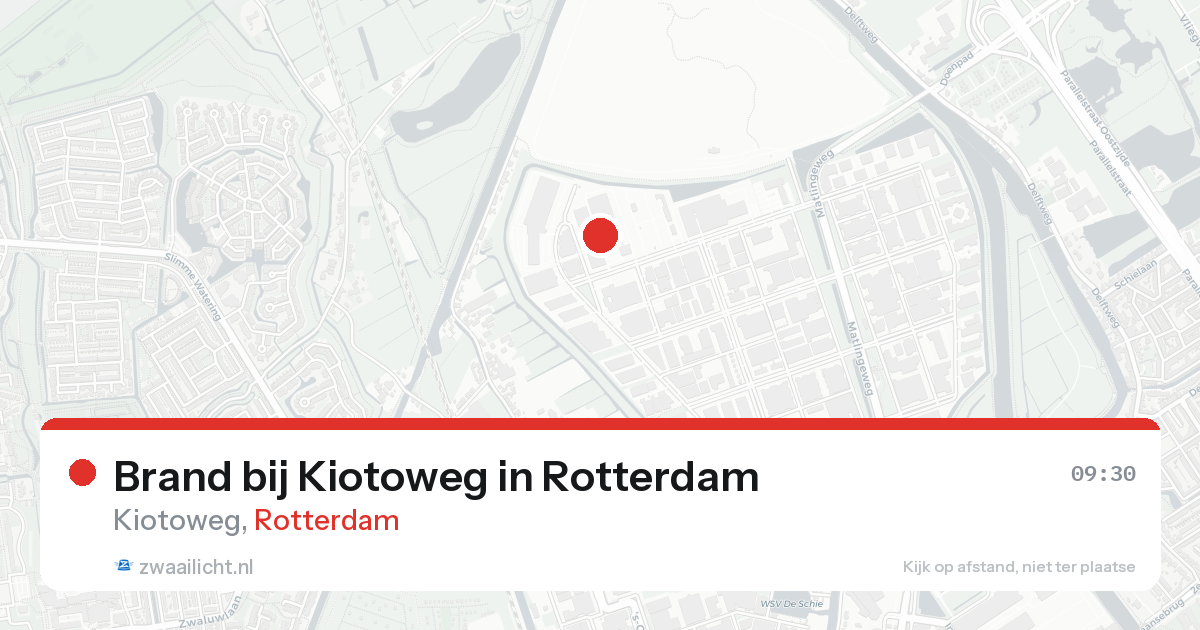 Brand bij Kiotoweg in Rotterdam — 31 jan 2026