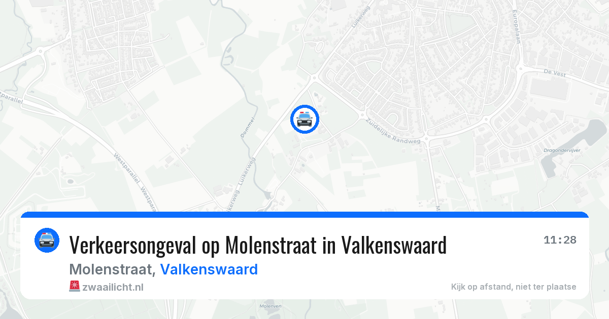 Verkeersongeval op Molenstraat in Valkenswaard — 2 aug 2026