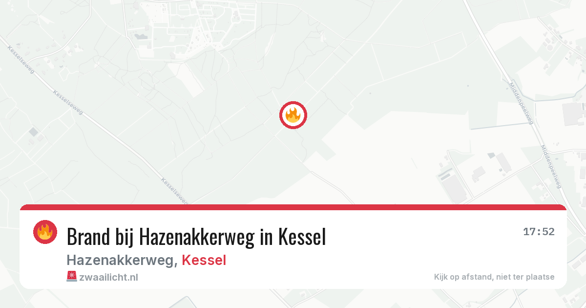 Brand bij Hazenakkerweg in Kessel — 2 mei 2026
