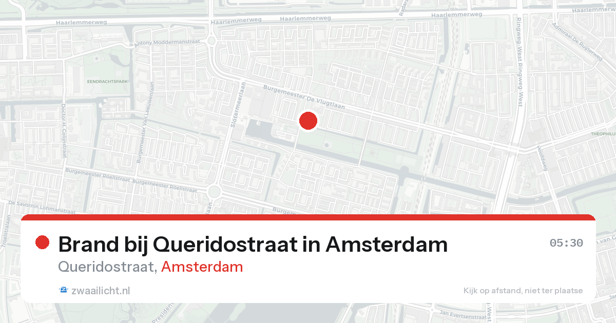 Brand bij Queridostraat in Amsterdam — 16 jun 2026