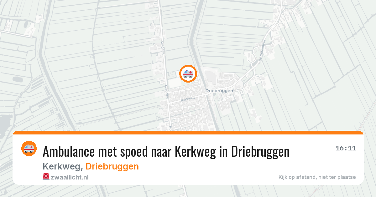 Ambulance met spoed naar Kerkweg in Driebruggen — 21 apr 2026