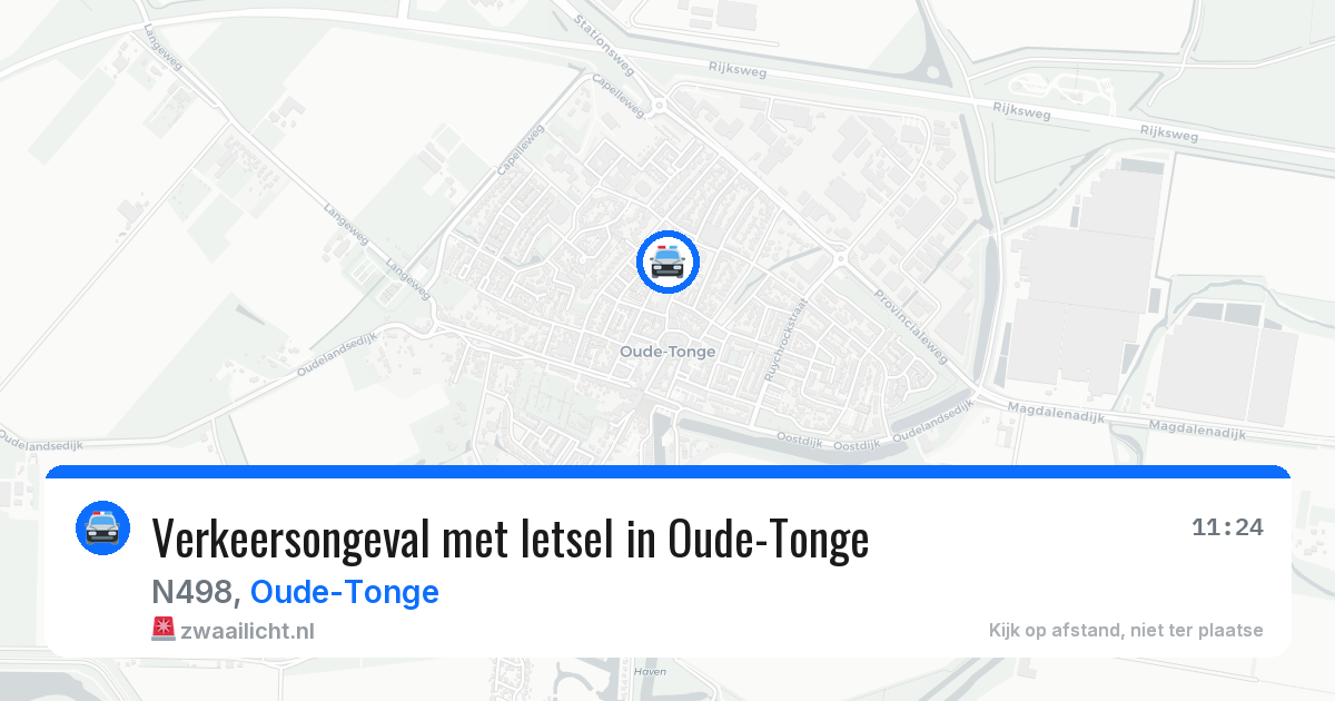 Verkeersongeval met letsel in Oude-Tonge — 2 jun 2026