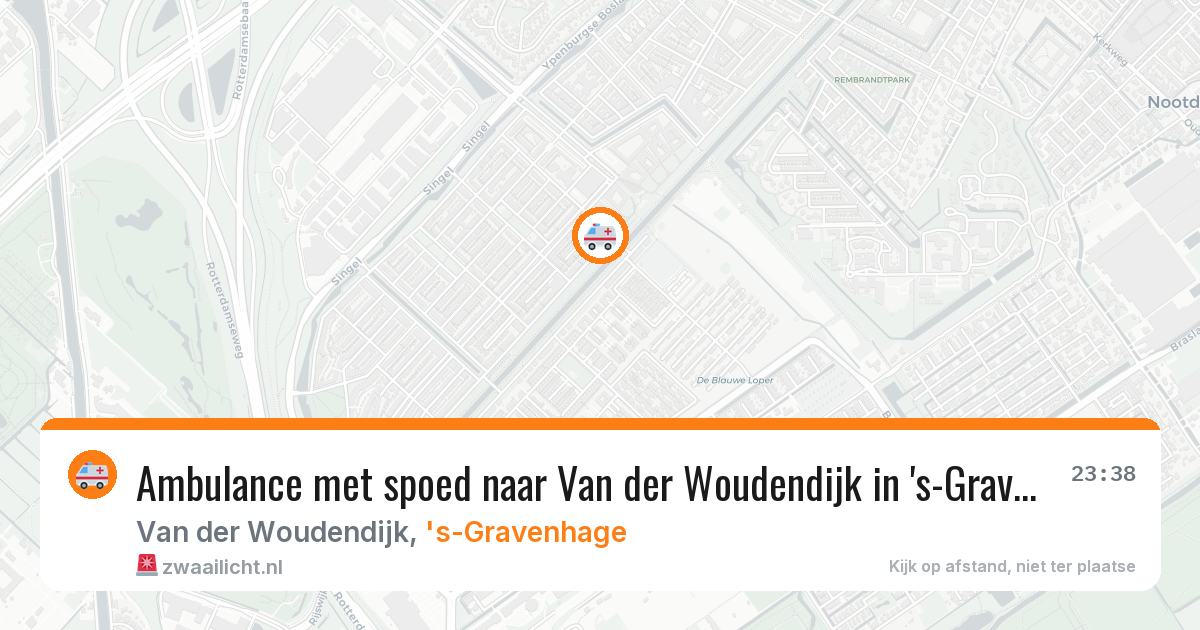 Ambulance met spoed naar Van der Woudendijk in 's-Gravenhage — 4 mei 2026