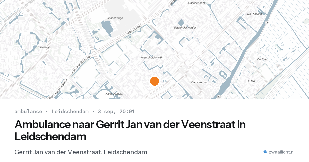 Ambulance naar Gerrit Jan van der Veenstraat in Leidschendam — 3 sep 2026