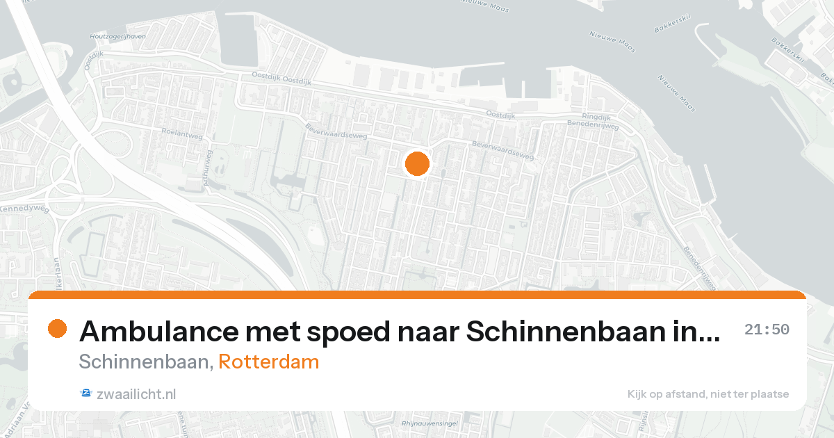 Ambulance met spoed naar Schinnenbaan in Rotterdam — 16 aug 2026