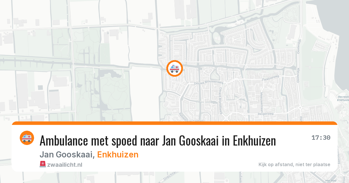 Ambulance met spoed naar Jan Gooskaai in Enkhuizen — 20 jan 2026
