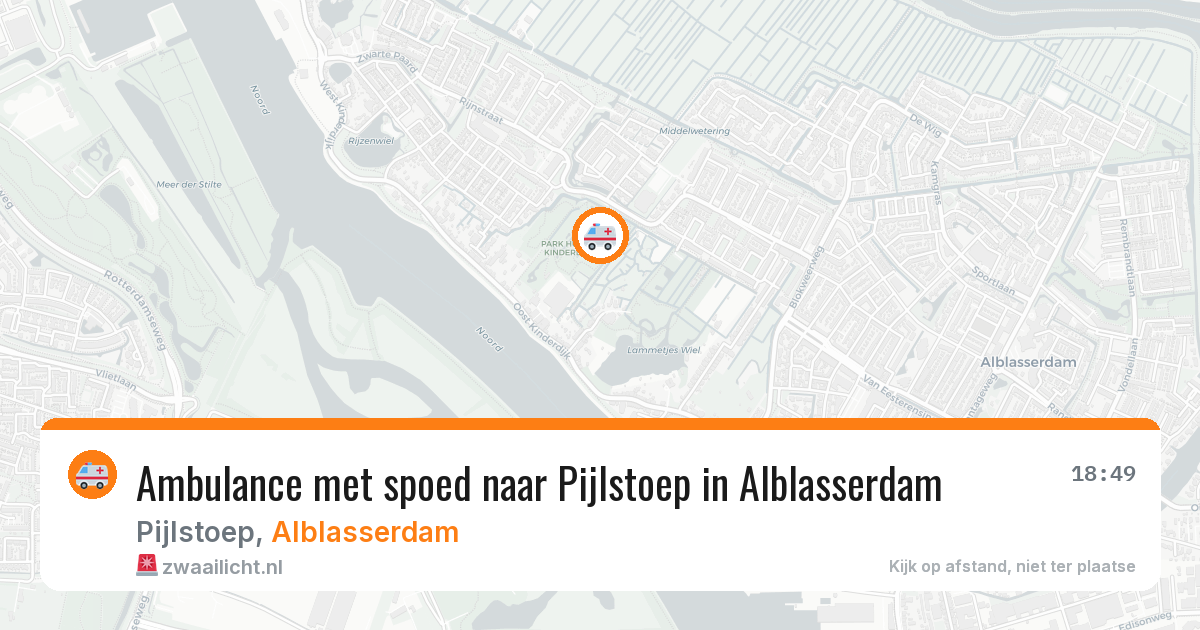 Ambulance met spoed naar Pijlstoep in Alblasserdam — 30 mei 2026