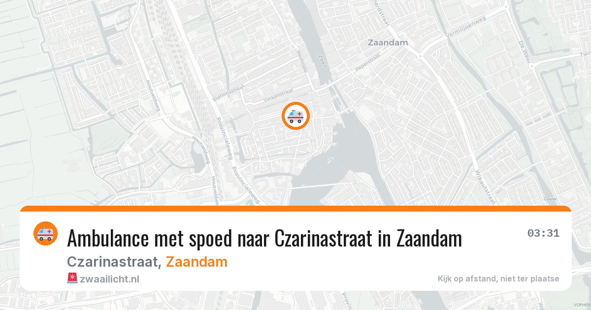 Ambulance met spoed naar Czarinastraat in Zaandam — 8 jun 2026