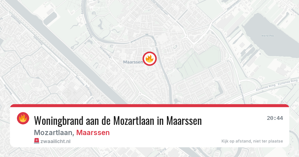 Woningbrand aan de Mozartlaan in Maarssen — 22 jan 2026